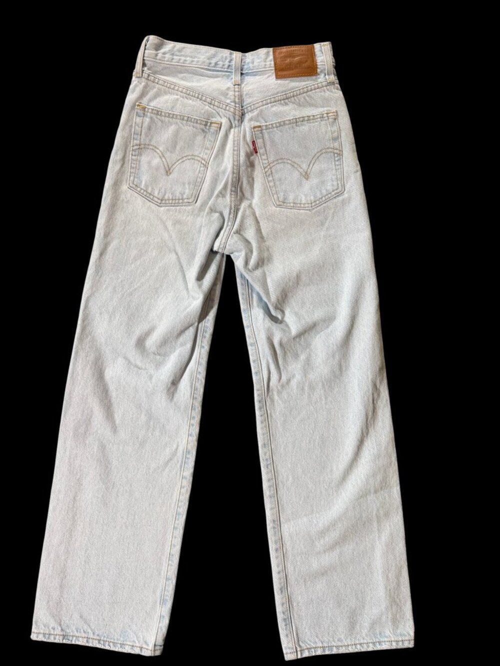 Levi’s Premium Ribcage Straight Ankle Distressed Jeans - 24 - Picture 7 of 9